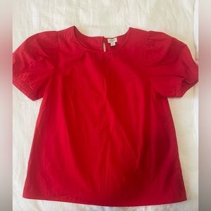 J Crew womens red top size Small